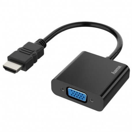 Hama Video Adapter, HDMI Plug - VGA Socket, Audio Socket, Full-HD 1080p