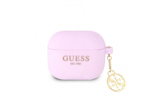 Guess Apple Airpods 3 Charms Silicone Case Purple