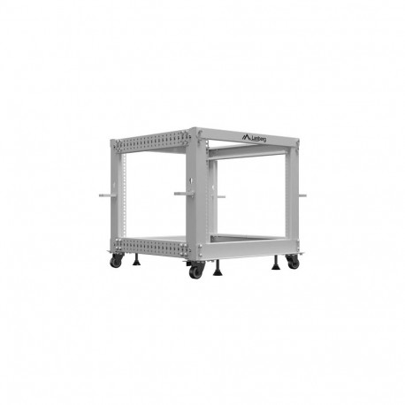 OPEN RACK 19" 9U 600X600-1100 ADJUSTABLE GREY LANBERG