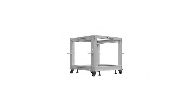 OPEN RACK 19" 9U 600X600-1100 ADJUSTABLE GREY LANBERG (FLAT PACK)
