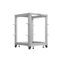OPEN RACK 19" 15U 600X600-1100 ADJUSTABLE GREY LANBERG