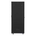 RACK CABINET 19" FREE-STANDING 47U/800X1000 (FLAT PACK) WITH GLASS DOOR BLACK LANBERG