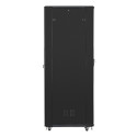 RACK CABINET 19" FREE-STANDING 47U/800X1000 (FLAT PACK) WITH GLASS DOOR BLACK LANBERG