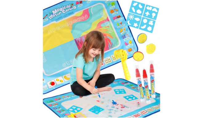 Vesivärvimatt vesivärvimarkerid šabloonid šabloonrull 100x80cm tähestik