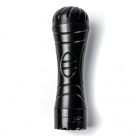 Masturbator Z Wibracją Wagina  Cyberskóra Baterie Czarny