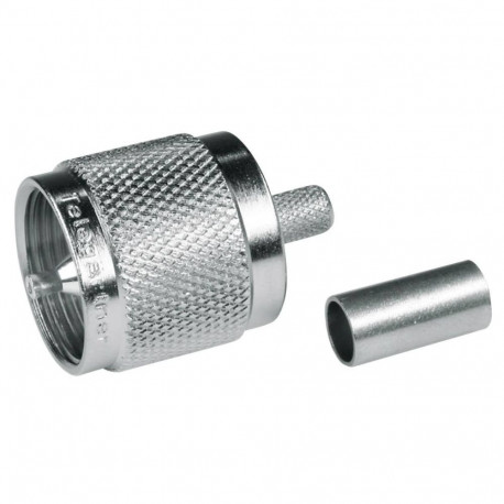 UHF Straight Plug Crimp for RG58/HF195 crimp/crimp Telegärtner