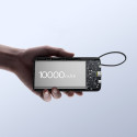 Powerbank Baseus Bipow 2 10000mah 20W z cyfrowym wyświetlaczem z wbudowanym kablem USB-C - czarny