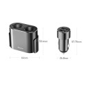 Baseus CRDYQ-01 splitter 2x cigarette lighter socket 80W 2x USB-A 3.1A - black