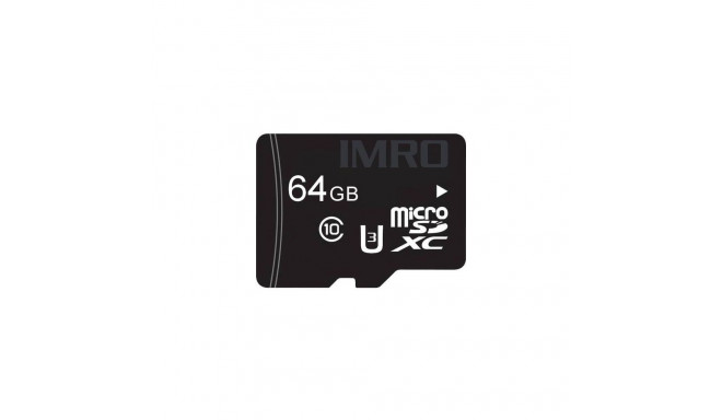 IMRO MICROSD10/64GB UHS-3 ADP memory card MicroSDXC Class 10