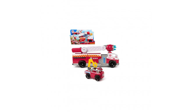 PAW Patrol Fire Rescue: Rapid Reload Fire Truck with Marshall Figure, Quick-Fire Launcher, Lights &a