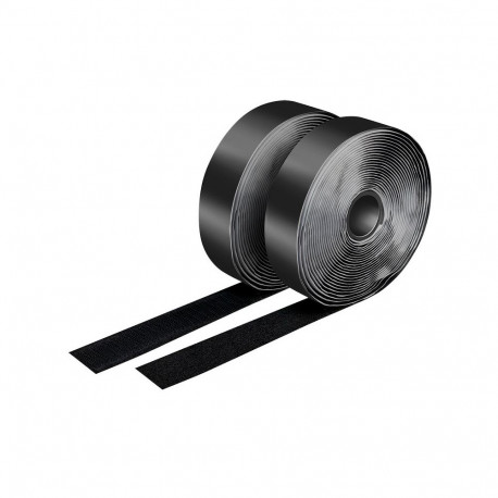 Self adhesive cable strap set, 5m black