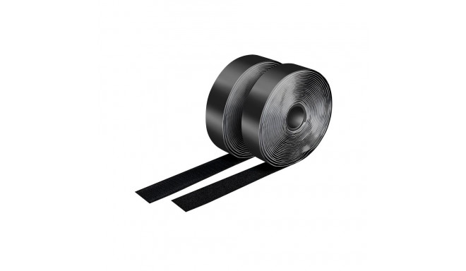 Self adhesive cable strap set, 5m black