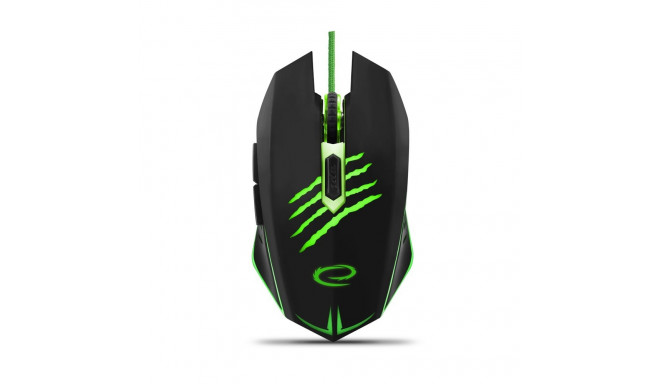 WIRED FOR PLAYERS MOUSE 6D Optical USB MX209 CLAW GREEN