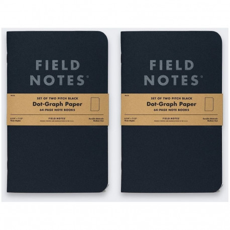 ASTRA art-pap Notes Field Notes Pirch must suur täppidega 2 tk