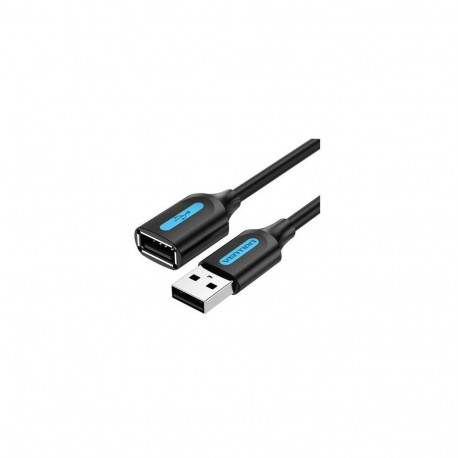 CABLE USB2.0 MALE TO FEMALE/2M BLACK CBIBH VENTION