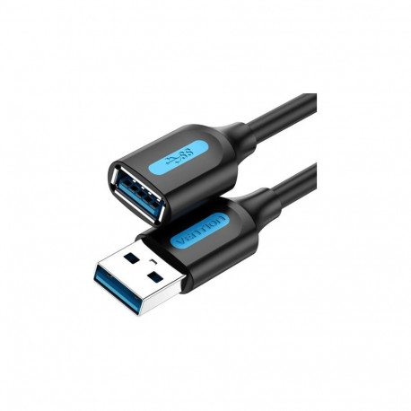CABLE USB3.0 MALE TO FEMALE/3M BLACK CBHBI VENTION