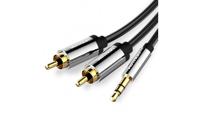CABLE AUDIO 3.5MM TO 2XRCA/2M BCFBH VENTION