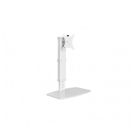 Monitor Stand - Single-Monitor Desk Stand 17"-32" Adjustable Height White