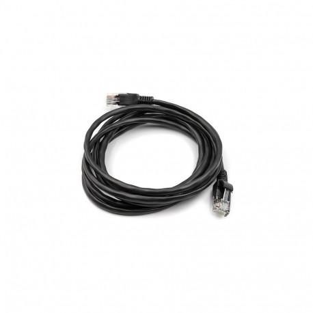 Network Cable - Cat5E UTP Patch Cord 2m Solid Copper Gold-Plated Connectors Black