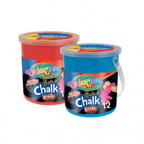 Asfaldikriidid ämbris Colorino Jumbo 12 värvi