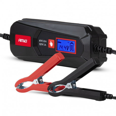 digitaalne pliiaku std geel agm lfp max 5a 6v 12v amio-04522 prostownik