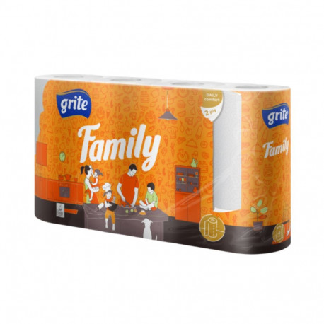 Majapidamispaber 2-kihiline GRITE Family 4rl