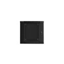 RACK CABINET 19" DOUBLE-SECTION WALL-MOUNT 12U/600X600 (FLAT PACK) BLACK LANBERG