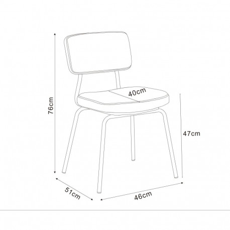 Tool KEIU 46x51xH76cm, vanaroosa velvet