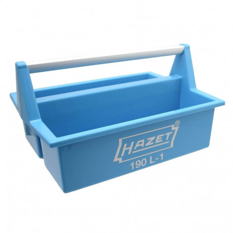 Kunststoff Tragekasten 190L-1 (blau, Stabiler Aluminium-Tragegriff)
