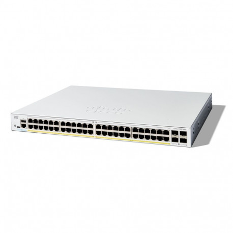 Cisco Catalyst 1200-48P-4X Smart Switch, 48 Port GE, PoE, 4x10GE SFP+, Limited Lifetime Protection (