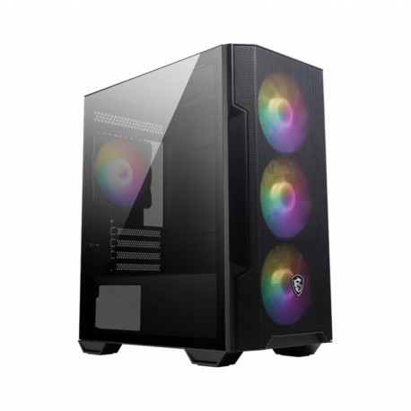 MSI MAG FORGE M100R computer case Micro Tower Black, Transparent