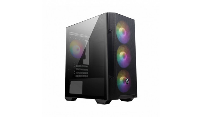 MSI MAG FORGE M100R computer case Micro Tower Black, Transparent