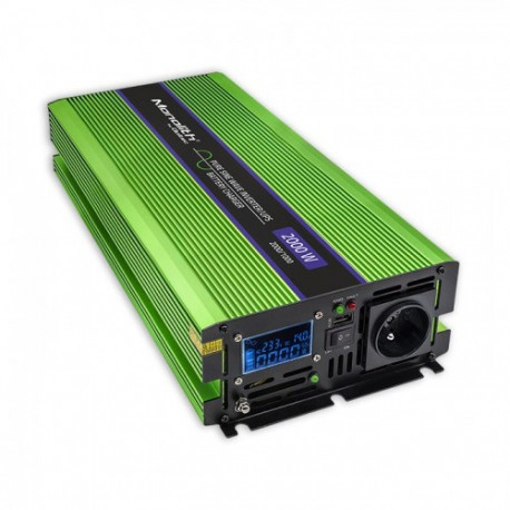 Qoltec autoinverter Monolith 2000W, roheline