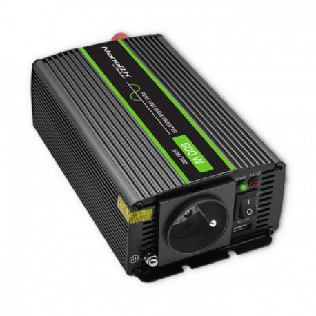 Qoltec Monolith toiteadapter/inverter auto 600 W must