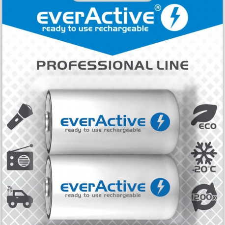 Rechargeable batteries everActive Ni-MH R14 C 5000 mAh Professional Line