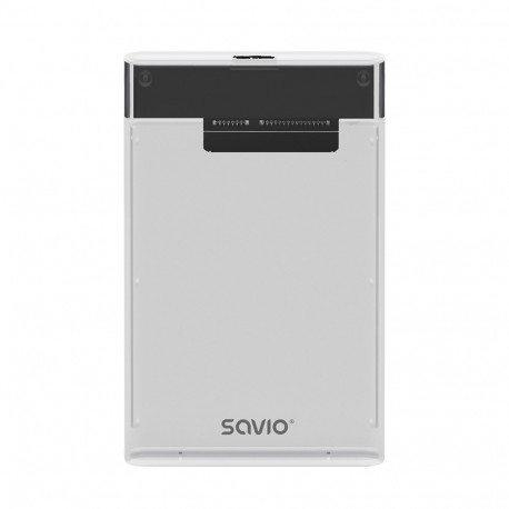 Savio 2.5" väline HDD/SSD korpus, USB 3.0, läbipaistev, AK-66