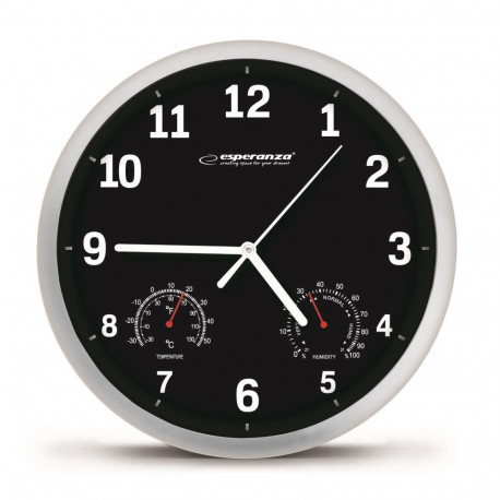 Esperanza EHC016K Mechanical wall clock Round Black