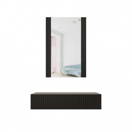 Dressing table with mirror PAFOS 80x41.6x100 mat black