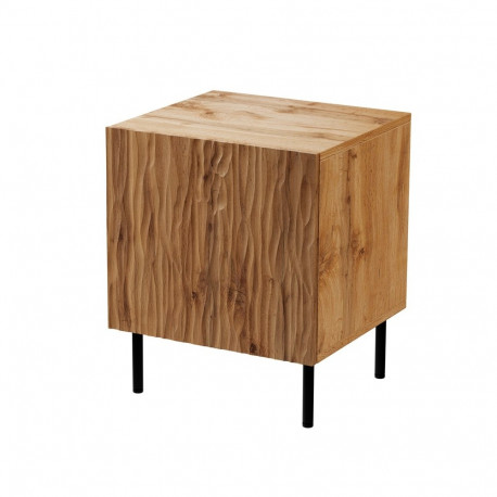 Bedside table 2 pcs. JUNGLE 53.5x40.5x44 oak wotant + black legs