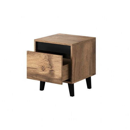 NORD bedside table 2 pcs. 40x38x45 cm oak wotan/anthracite