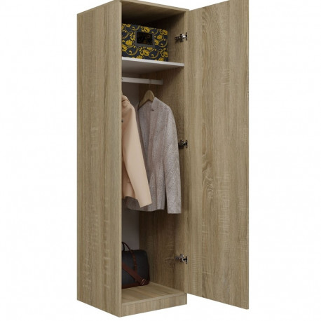 Topeshop SD-50 SON KPL tamme magamistoa riidekapp, 5 riiulit, 1 uks