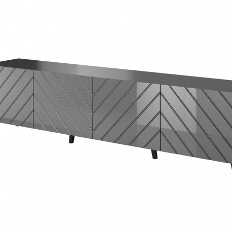 RTV kapp ABETO 200x42x52 grafiit/läikiv