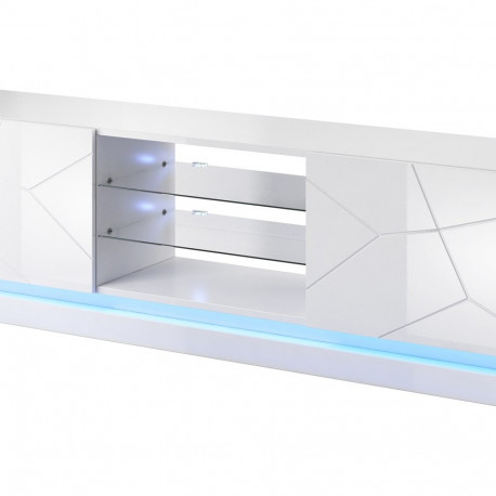 Cama TV cabinet QIU 200 MDF white gloss/white gloss