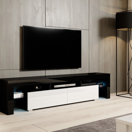 Cama TV stand TORO 200 black/white gloss