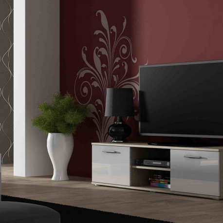 Cama TV stand SOHO 140 sonoma oak/white gloss