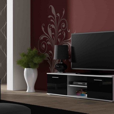 Cama TV stand SOHO 140 white/black gloss