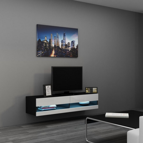 Cama TV stand VIGO NEW 30/140/40 black/white gloss