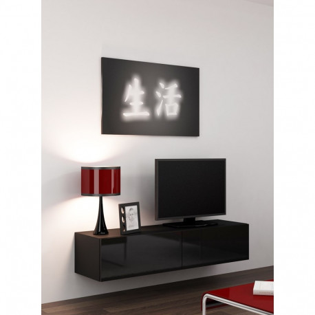 Cama TV stand VIGO 140 30/140/40 black/black gloss