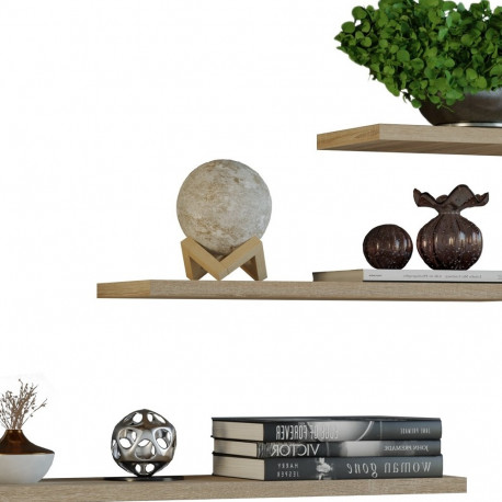 Topeshop TOBI 3P SONOMA shelve Floating shelf Wall mounted Particle board Oak, Wood