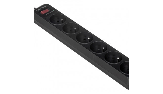 CyberPower Tracer III B0620SC0-FR surge protector 6 AC outlet(s) 200 - 250 V 1.8 m Black